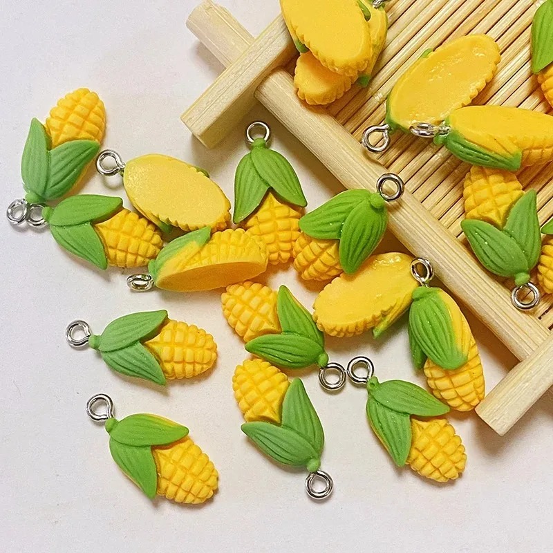Resin Craft Supplies - 20개 재미있는 미니 옥수수 야채 레진