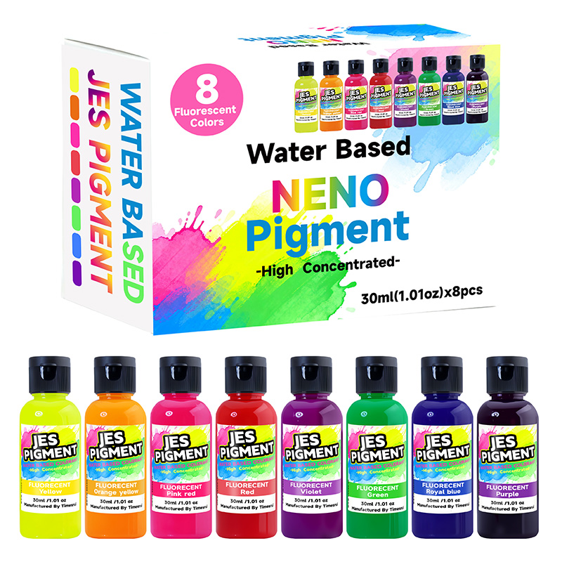 Resin Pigment Set - 8색/세트 형광 안료, 병당 30ml/1.01oz 액상