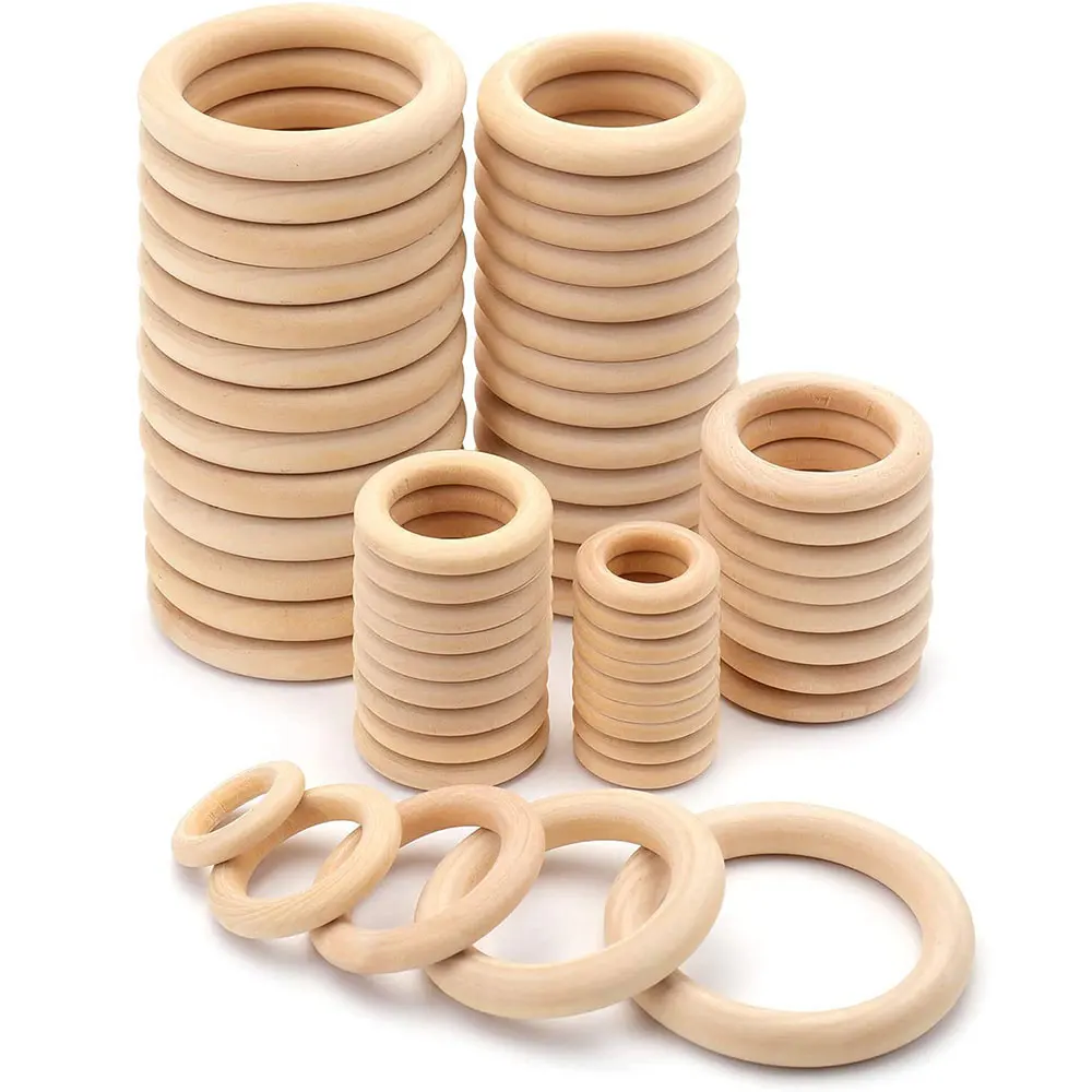 Wood Ring Blank - 미완성 원목 링 15-100MM 천연 나무
