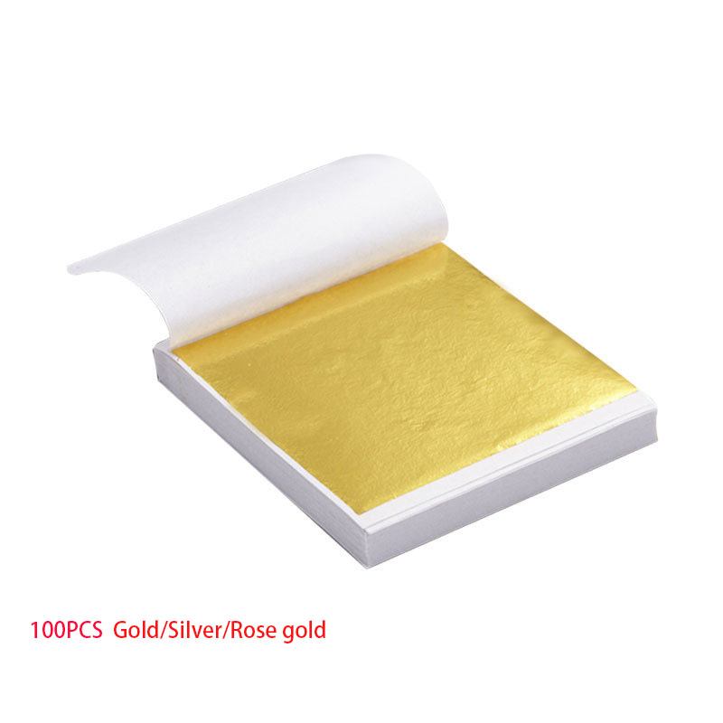 Gold Foil Flakes - 100pcs 아트 크래프트 디자인 종이 시트