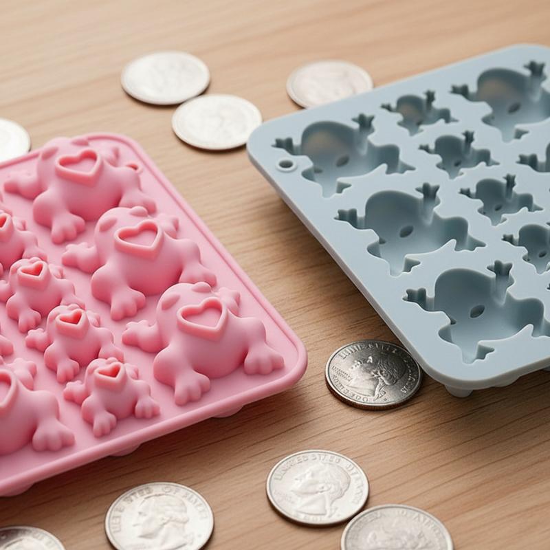 Silicone Mold Tray - 개구리 실리콘 몰드, 생일, 파티, 케이크