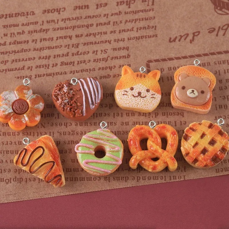 Resin Crafts Diy - 10개 귀여운 가짜 음식 레진 펜던트