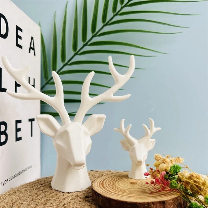 Resin Craft Ideas - 2 조각 사슴 뿔 장식 실리콘