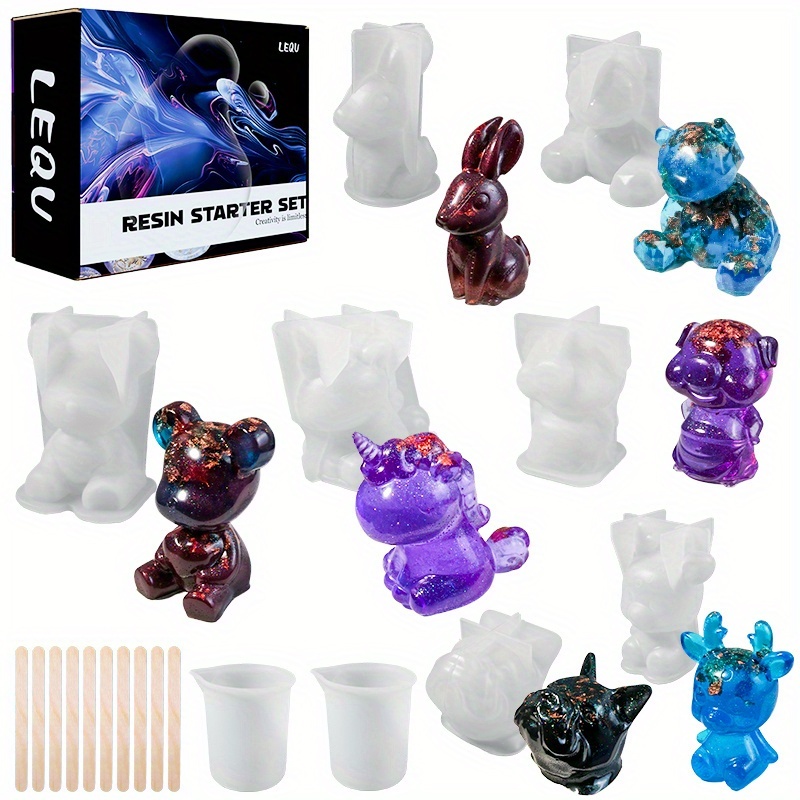 Resin Craft Kit - 19개 레진 몰드 세트, 레진 제작,