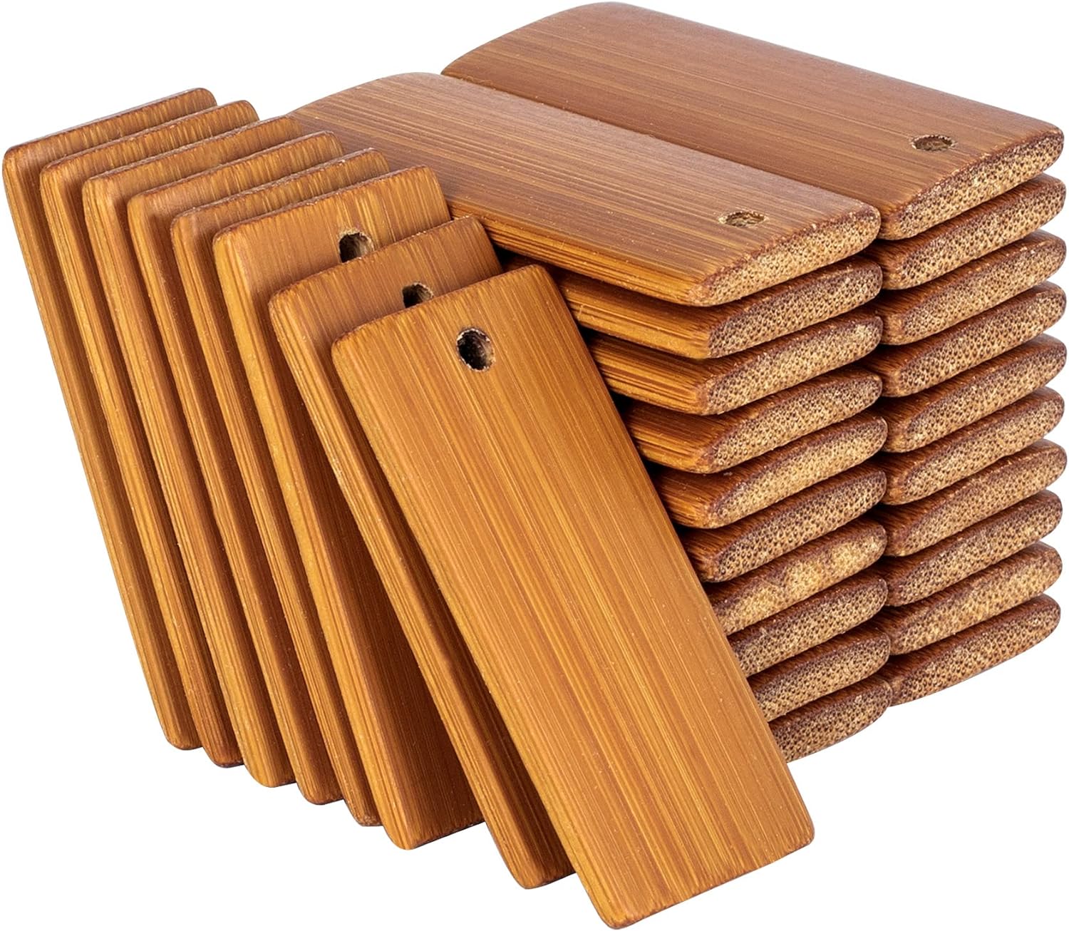 Wood Ring Blank - 50Pcs 천연 나무 공백 45x20mm 대나무