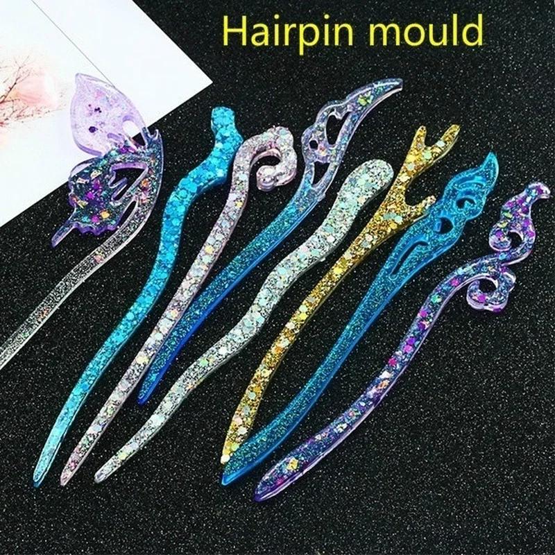Resin Craft Supplies - 새로운 투명 머리핀 실리콘 특수 금형