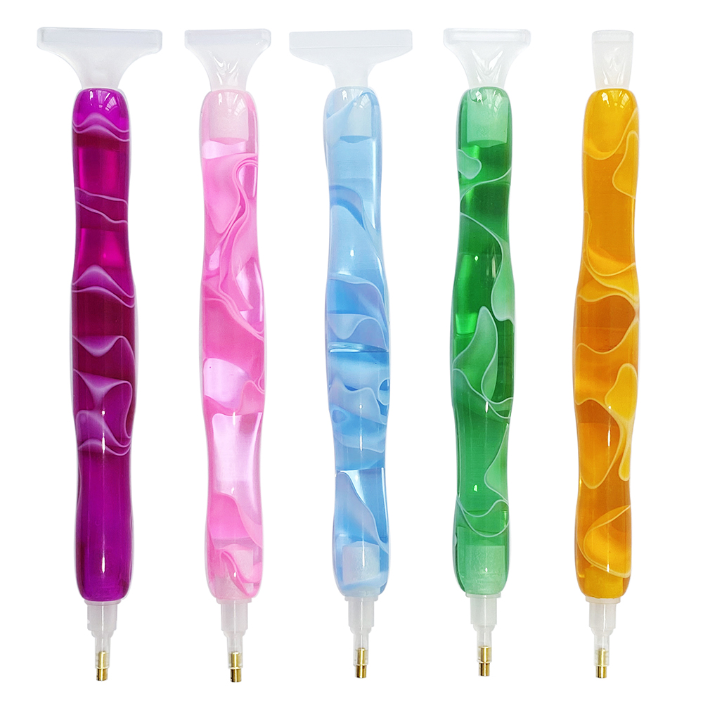 Resin Craft Kit - 컬러 레진 다이아몬드 페인팅 펜 (5개