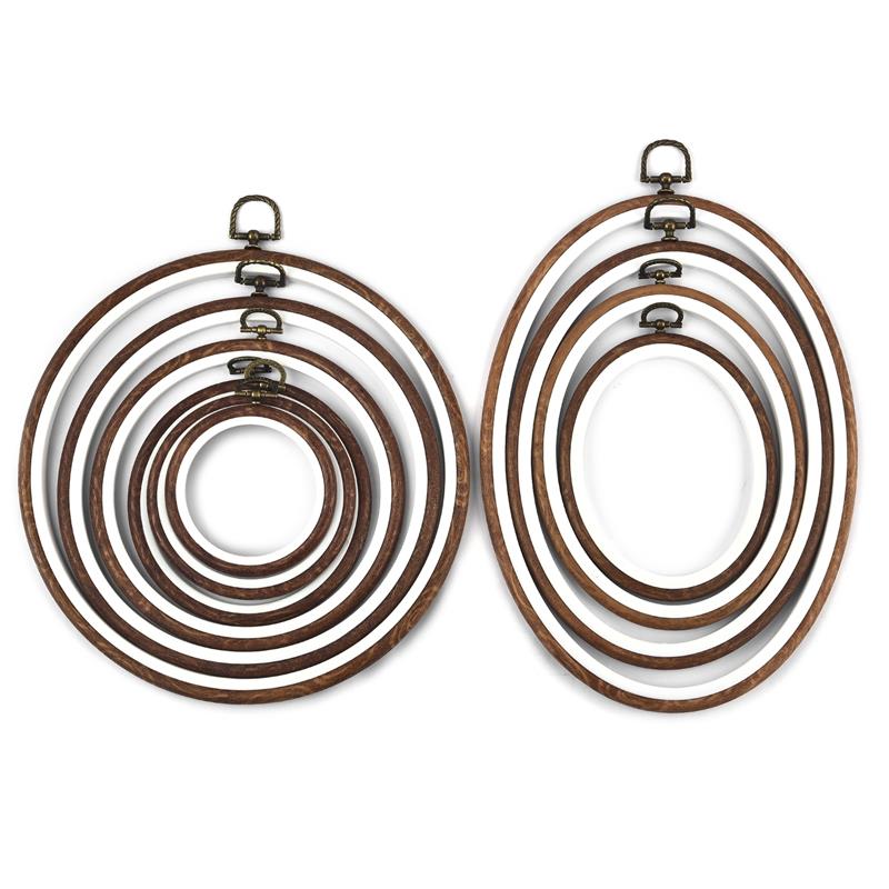 라운드 타원형 나무 색상 자수 후프 프레임 세트 DIY - Wood Ring Blank 리뷰 및 가격