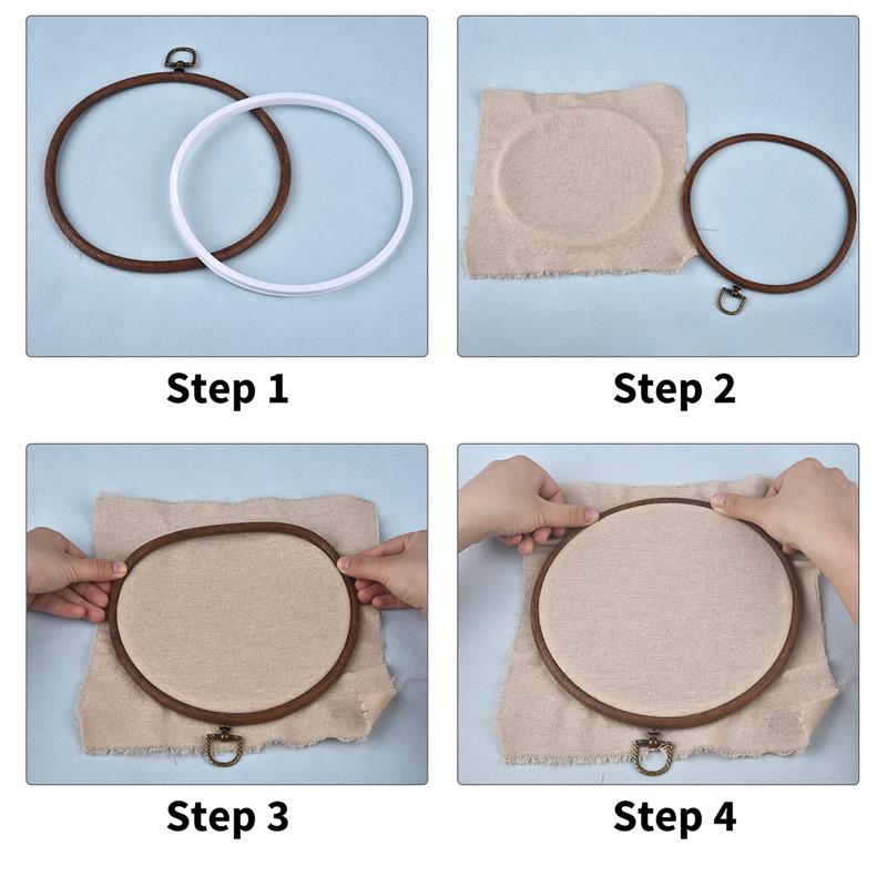 라운드 타원형 나무 색상 자수 후프 프레임 세트 DIY - Wood Ring Blank 리뷰 및 가격