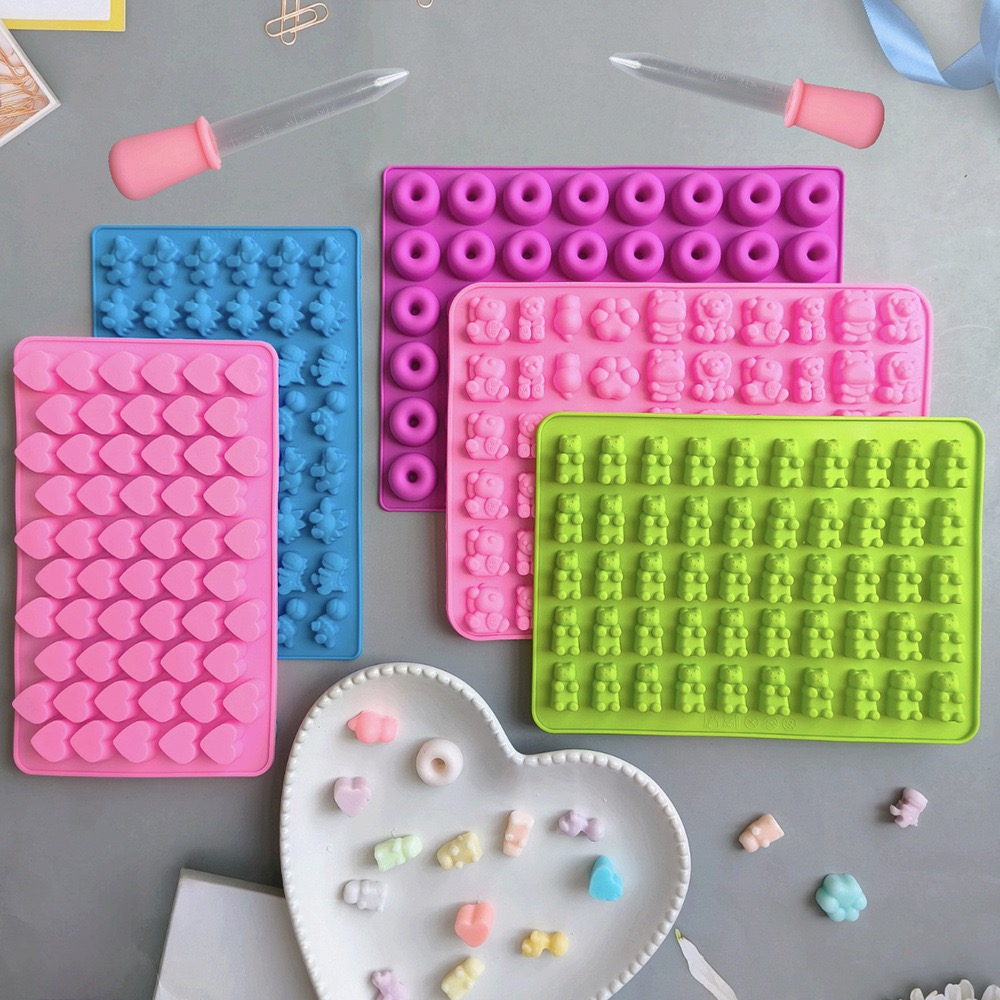 7개의 캔디 실리콘 몰드와 2개의 드롭퍼 세트, 캔디  - Silicone Mold Tray 리뷰 및 가격