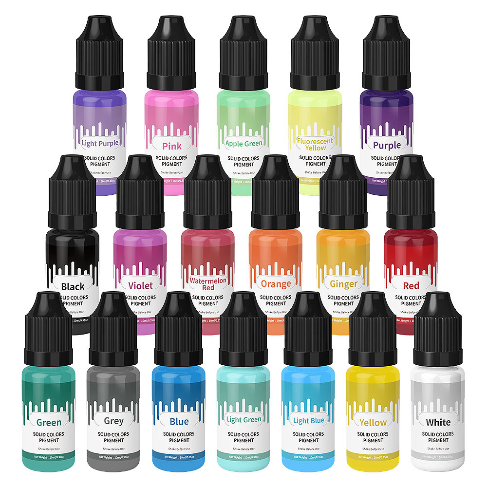 18 색상 10ml 마카롱 솔리드 파스텔 컬러 수지 안 - Resin Pigment Set 리뷰 및 가격