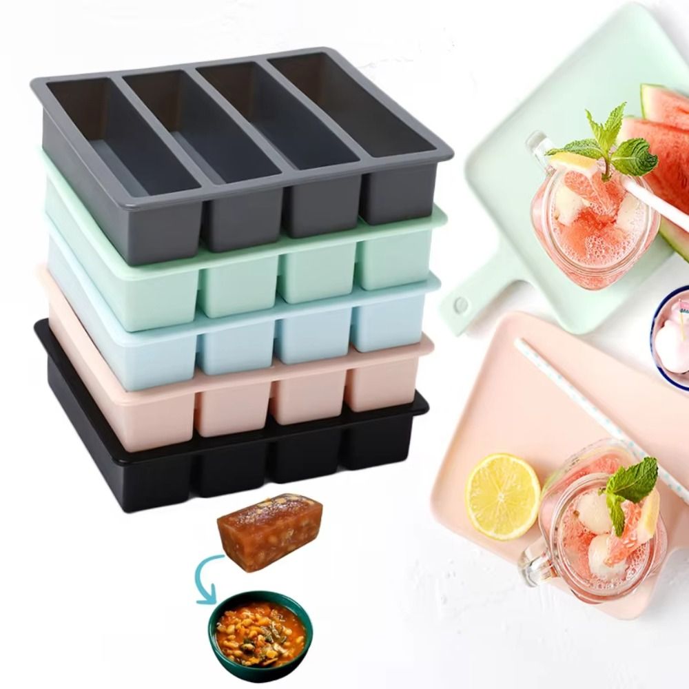 새로운 4칸 대형 식품 보관 용기, 뚜껑 포함 실리콘  - Serving Tray Mold 리뷰 및 가격