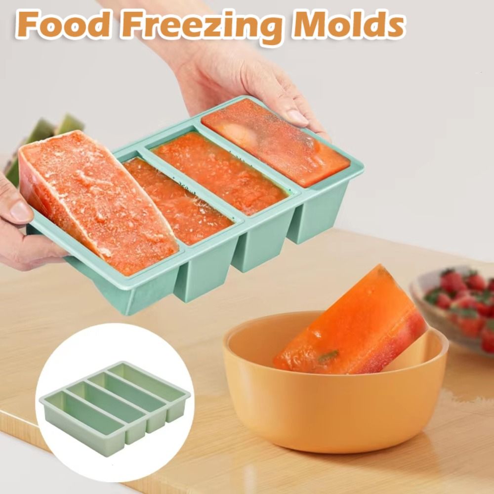 새로운 4칸 대형 식품 보관 용기, 뚜껑 포함 실리콘  - Serving Tray Mold 리뷰 및 가격