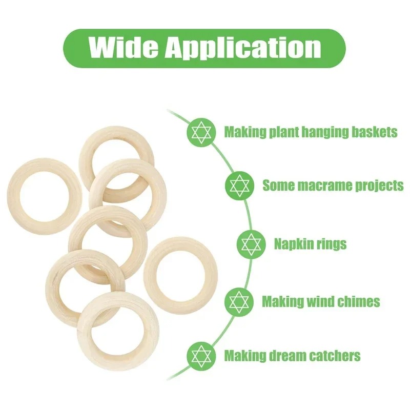 20개 30mm 미완성 부드러운 나무 마크라메 링 원형 - Wood Ring Blank 리뷰 및 가격