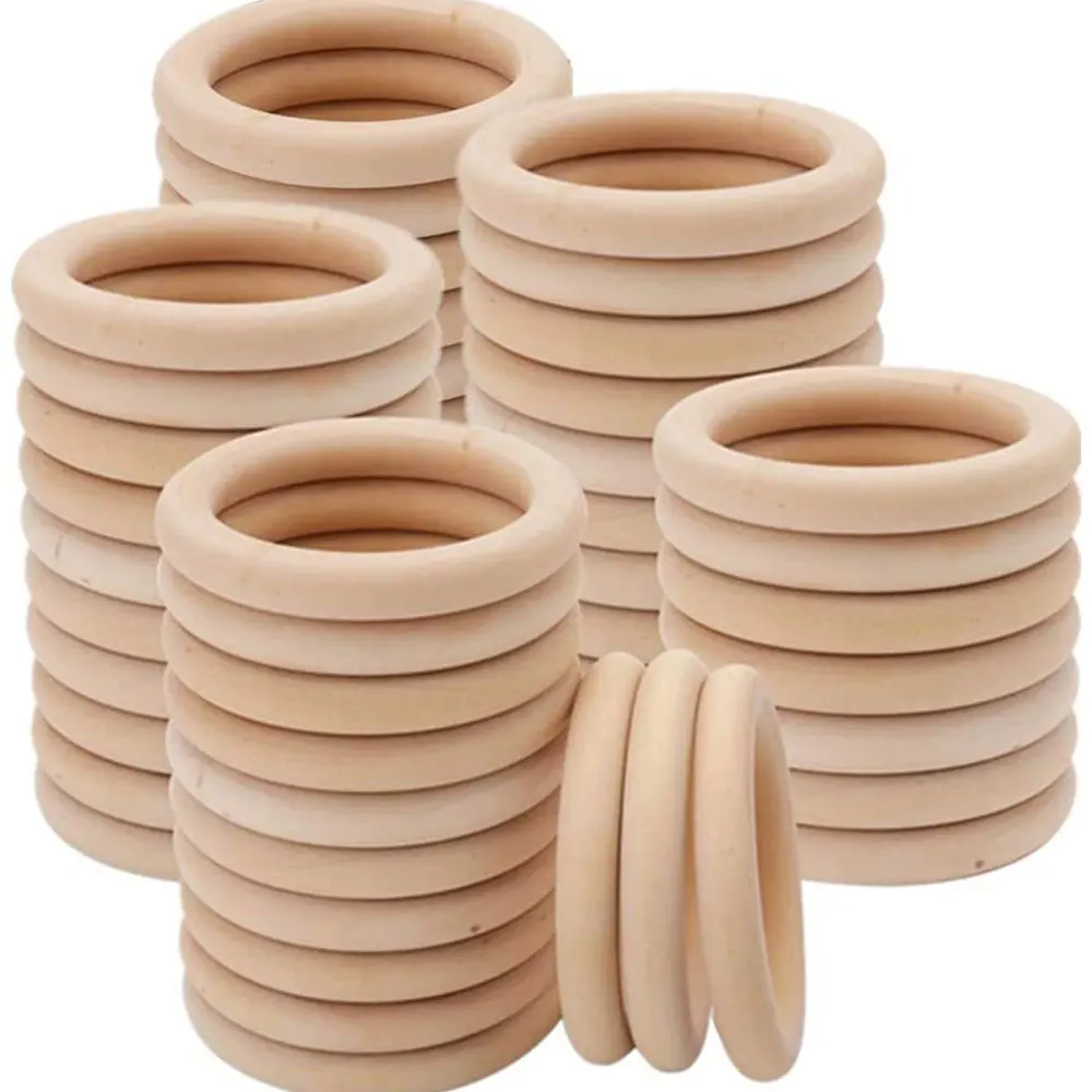 미완성 원목 링 15-100MM 천연 나무 링 마크라메 - Wood Ring Blank 리뷰 및 가격