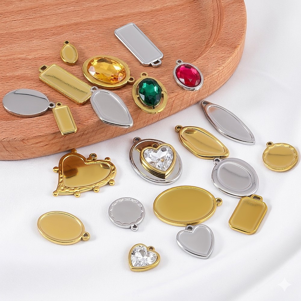 5개 1개 변색없는 스테인리스 불규칙 베젤 참 펜던트  - Resin Crafts Diy 리뷰 및 가격