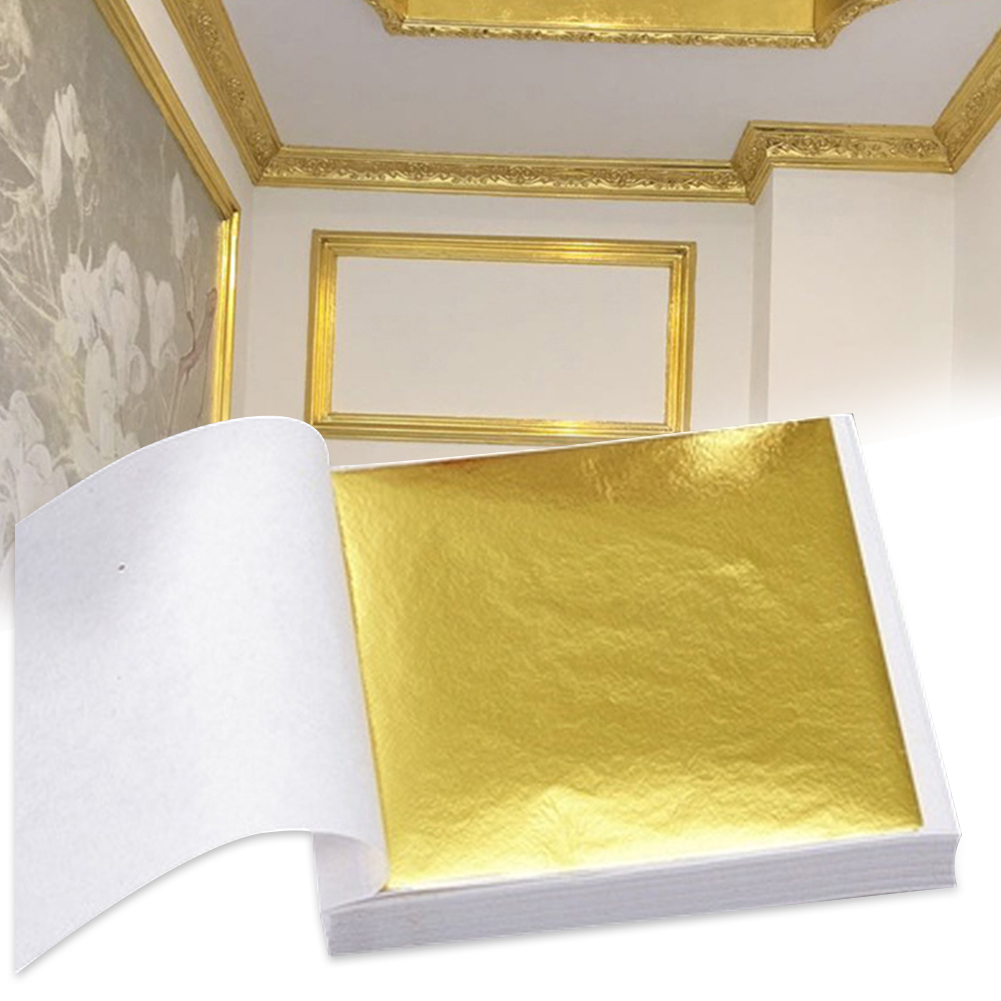 100pcs 아트 크래프트 디자인 종이 시트 실용적인  - Gold Foil Flakes 리뷰 및 가격