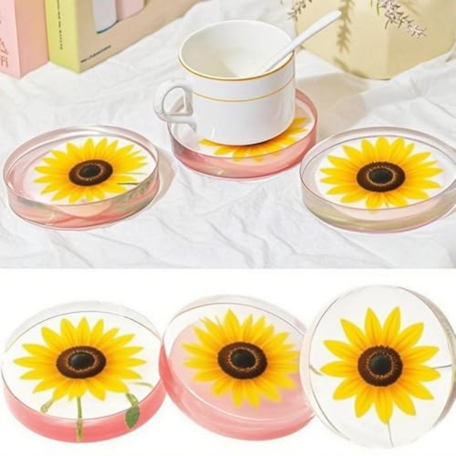 6구 딥 라운드 코스터 실리콘 몰드 (에폭시 레진용), - Flower Preservation Resin 리뷰 및 가격