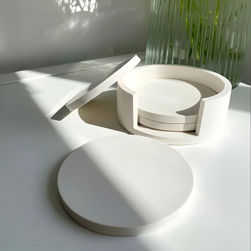 5개의 원형 코스터 실리콘 몰드 세트, 석고 코스터 몰 - Serving Tray Mold 리뷰 및 가격