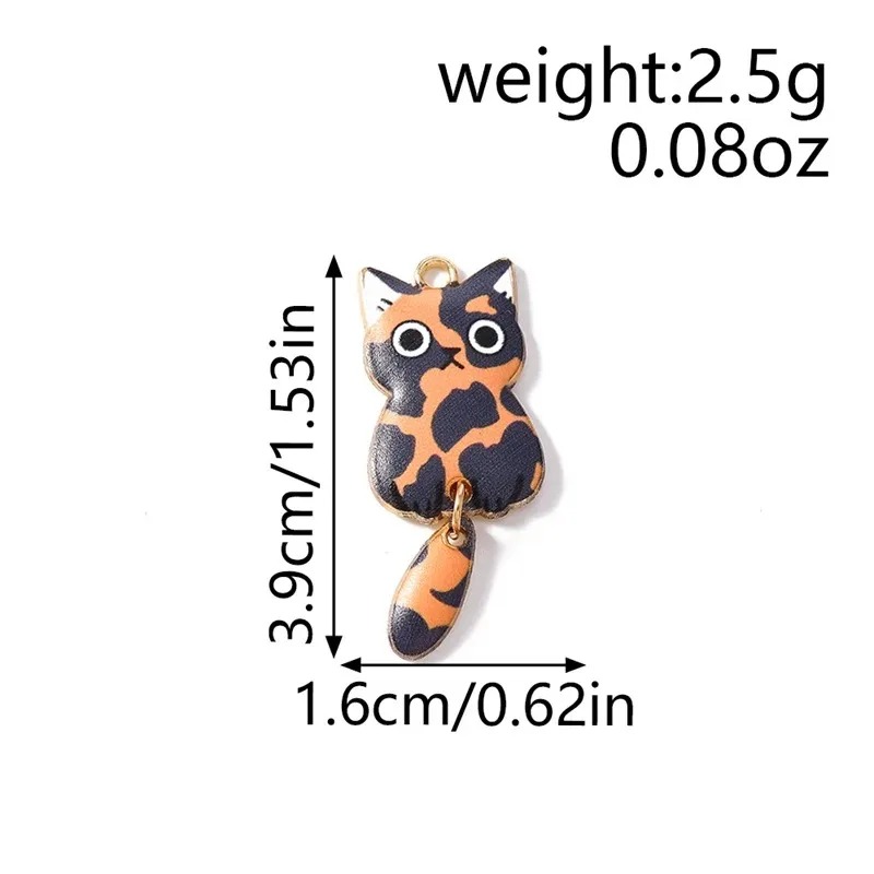 10Pcs 16×39mm 귀여운 만화 고양이 수지 참  - Resin Crafts Diy 리뷰 및 가격