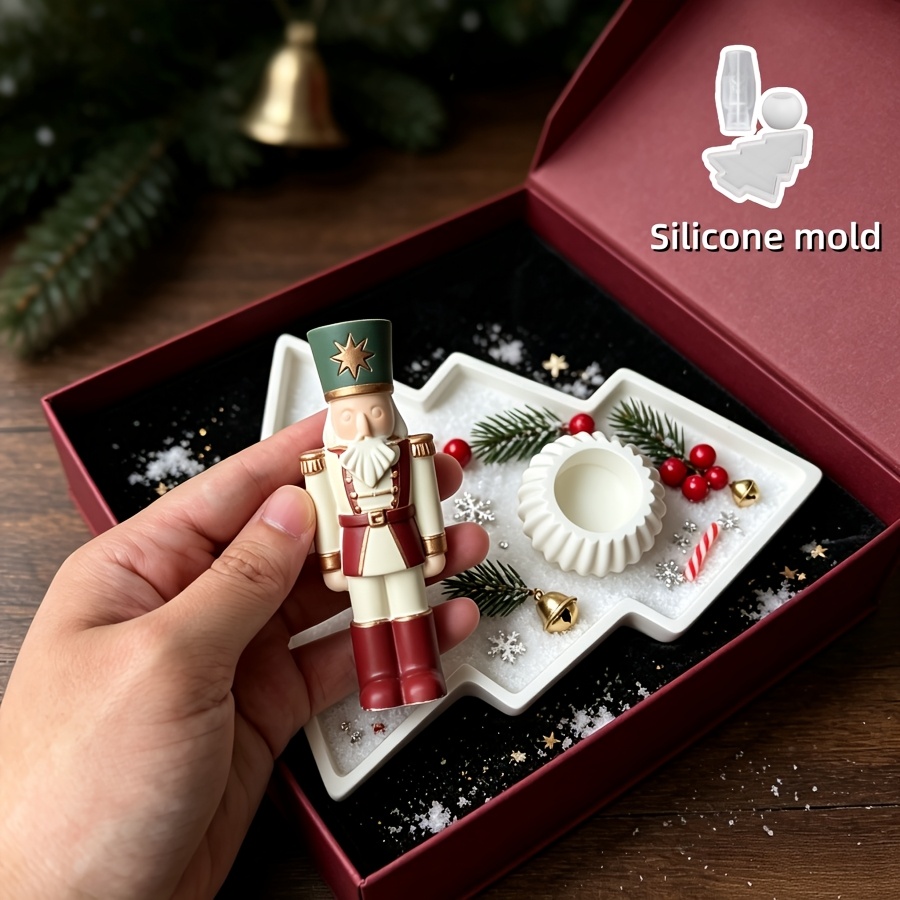 3개입 호두까기 인형 병정 구형 실리콘 몰드, 크리스마 - Silicone Mold Tray 리뷰 및 가격