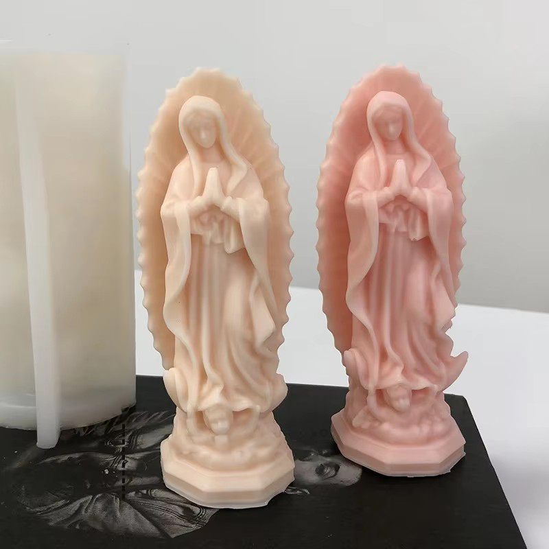 성모 마리아 실리콘 캔들 몰드 1개, 그리스도 탄생 어 - Resin Craft Ideas 리뷰 및 가격