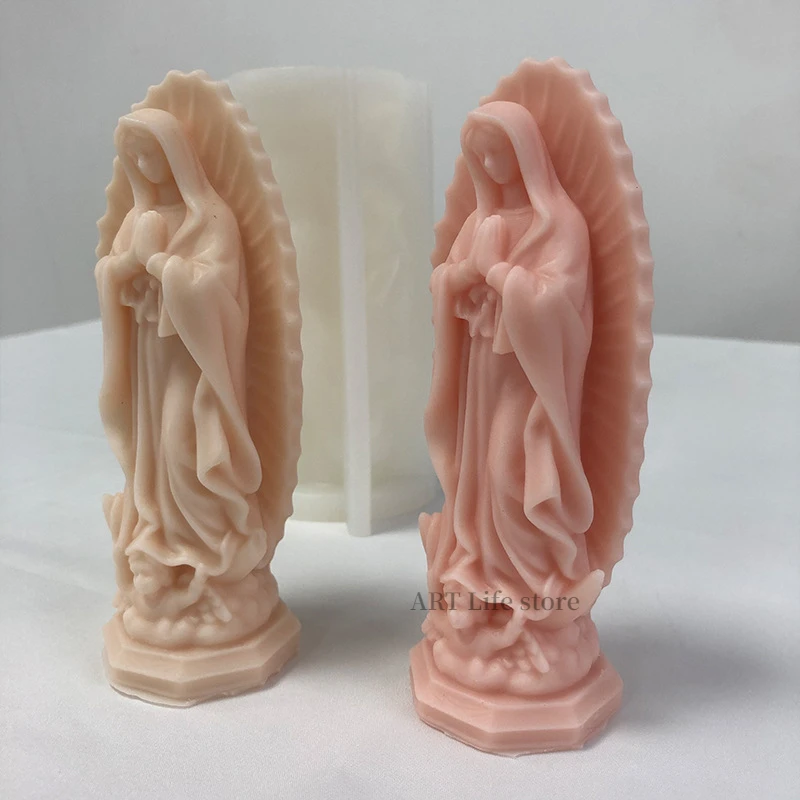성모 마리아 실리콘 캔들 몰드 1개, 그리스도 탄생 어 - Resin Craft Ideas 리뷰 및 가격