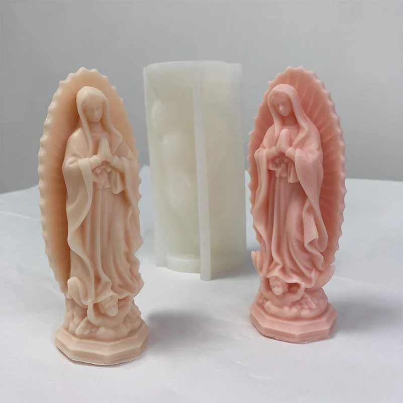 성모 마리아 실리콘 캔들 몰드 1개, 그리스도 탄생 어 - Resin Craft Ideas 리뷰 및 가격