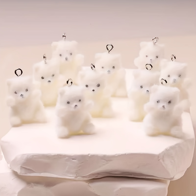 6Pcs 북극곰 수지 참 크리스마스 얼음 눈 테마 펜던 - Resin Crafts Diy 리뷰 및 가격