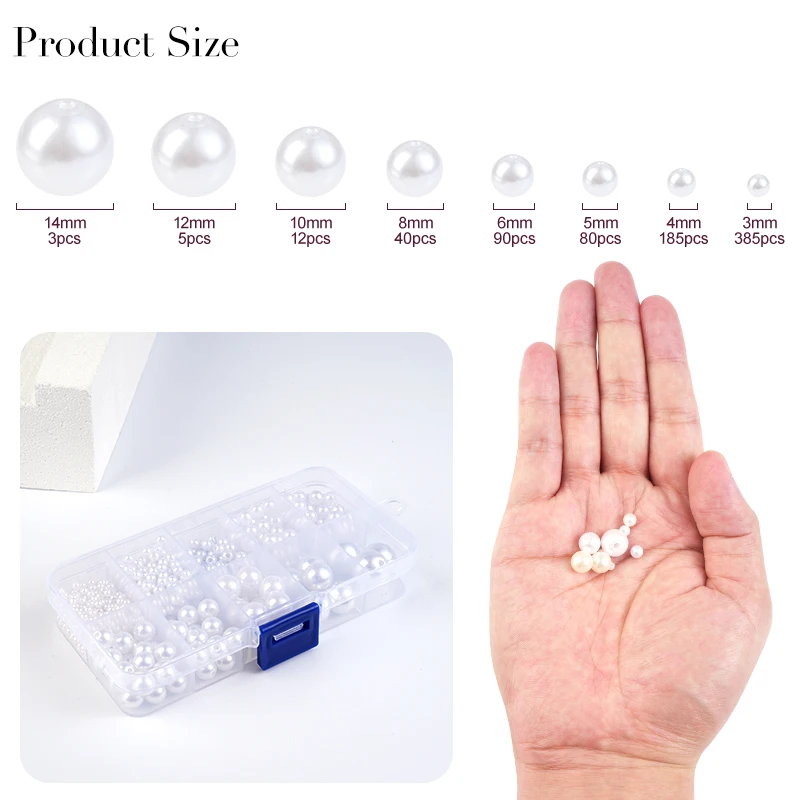 800개 인조 진주 레진 비즈 키트 라운드 진주 비즈  - Resin Crafts Diy 리뷰 및 가격