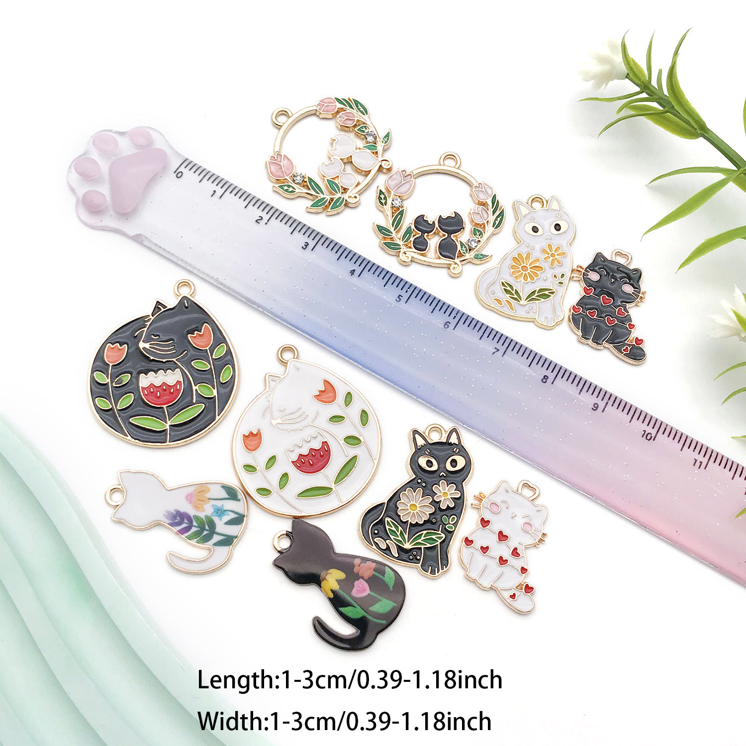 5/10개 수지 인기 고양이 참 세트 - 수제 귀걸이, - Resin Craft Kit 리뷰 및 가격
