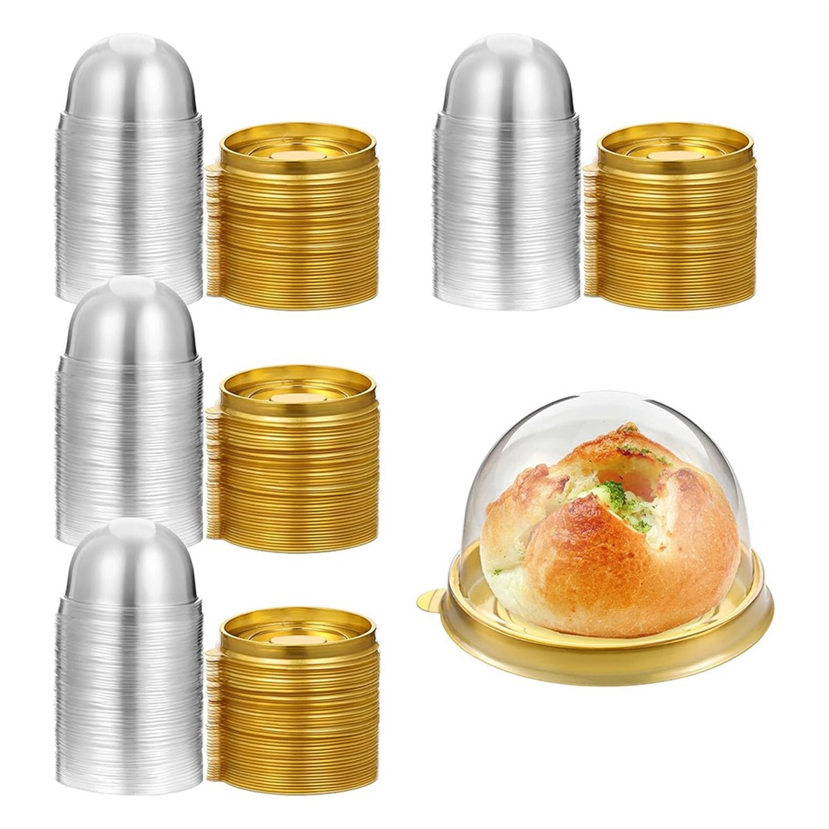 새로운 샤쿠테리 돔 뚜껑 포함 200개 미니 케이크 팬 - Dome Mold Clear 리뷰 및 가격