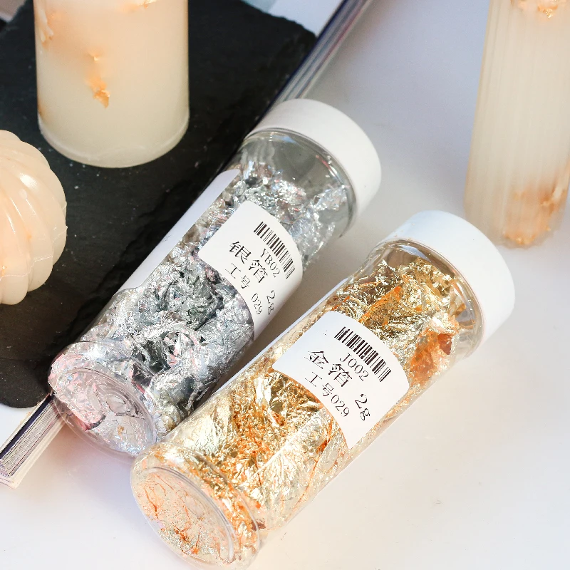 DIY 수제 캔들 만들기 재료, 케이크 캔들 장식, 골 - Gold Foil Flakes 리뷰 및 가격