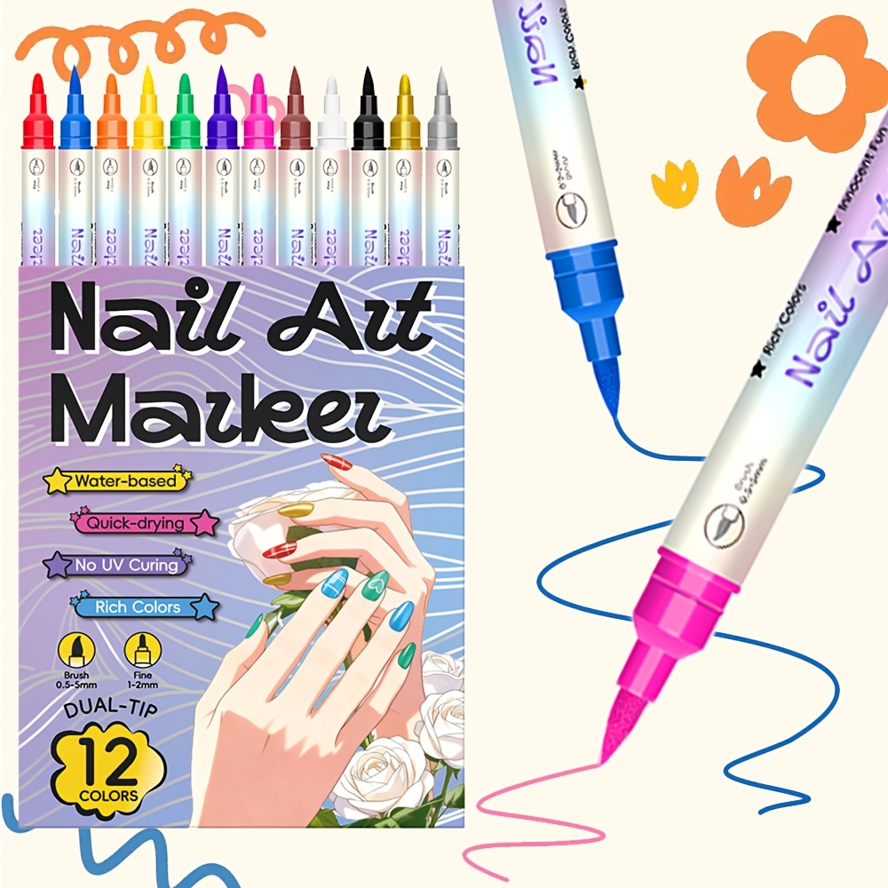 12색 네일 아트 펜 세트, 24개의 스텐실, 양쪽 끝 - Copic Marker Sketch 리뷰 및 가격