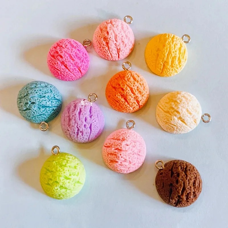 10Pcs Kawaii 마카롱 아이스크림 수지 펜던트  - Resin Craft Supplies 리뷰 및 가격