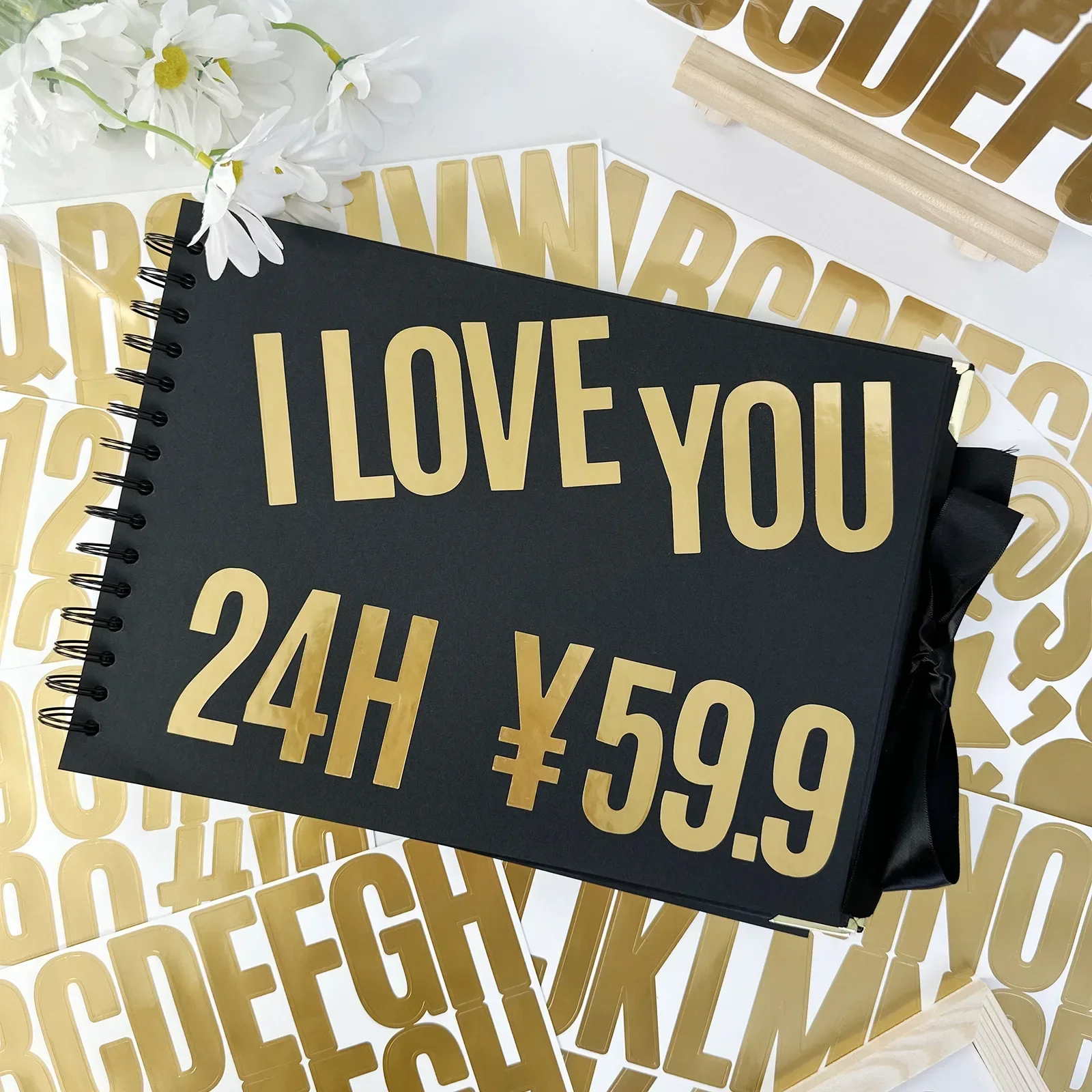 100 Pcs 6 시트 골드 편지 스티커 2.5 인치  - Gold Foil Flakes 리뷰 및 가격