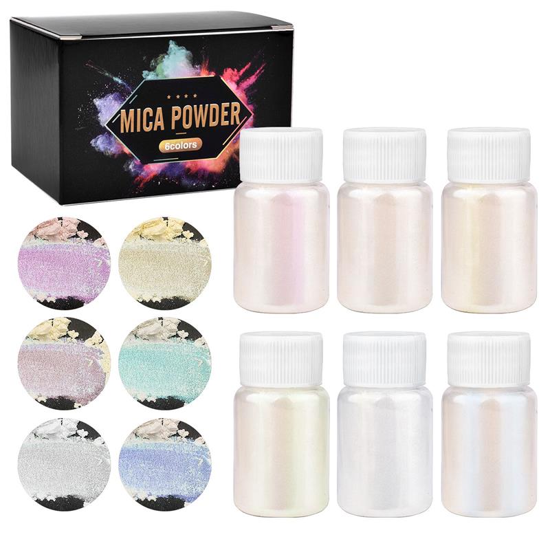 6 Pcs-Set 에폭시 수지 염료 운모 분말 분말 안 - Resin Pigment Set 리뷰 및 가격
