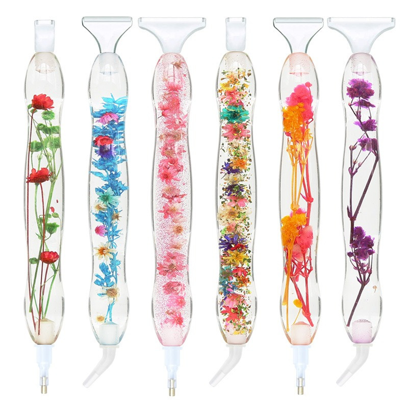 1세트 꽃무늬 레진 5D 다이아몬드 페인팅 펜, 6개  - Resin Craft Ideas 리뷰 및 가격