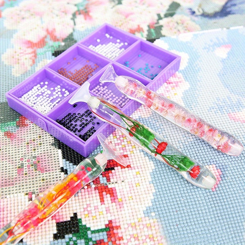 1세트 꽃무늬 레진 5D 다이아몬드 페인팅 펜, 6개  - Resin Craft Ideas 리뷰 및 가격